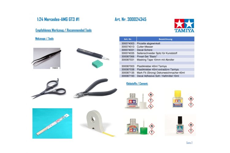 1:24 Tamiya 24345 Mercedes-AMG GT3 - Tam24345 3 - TAM24345