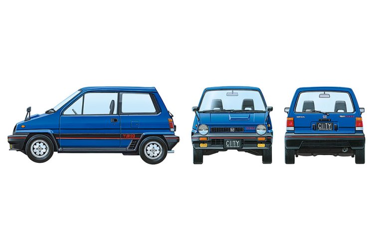 1:24 Tamiya 24369 Honda City Turbo met Honda Motocompo - Auto - Tam24369 14 - TAM24369