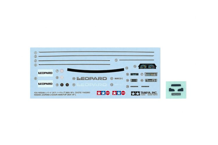 1:24 Tamiya 24378 Nissan Leopard 2-Door Hardtop 280X SF-L - Japanse Klassieke Luxeauto - Tam24378 8 - TAM24378