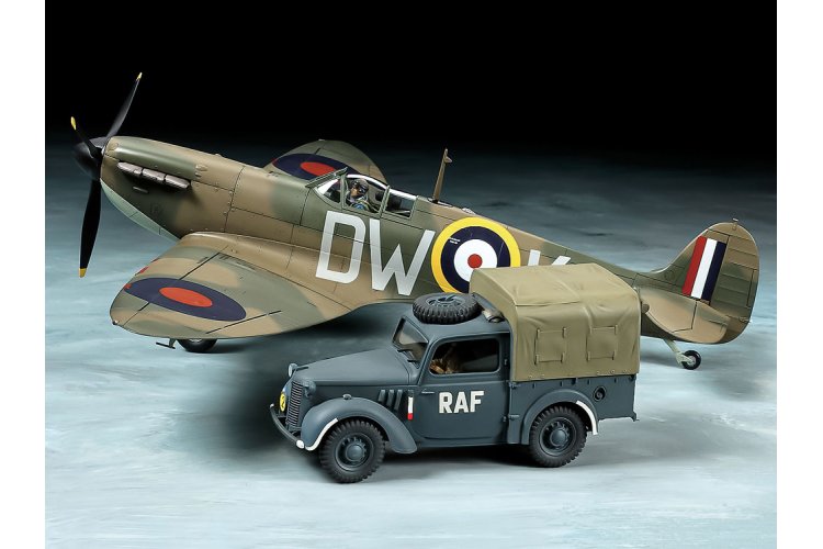1:48 Tamiya 25211 Supermarine Spitfire Mk.I & Light Utility Car 10HP Set - Tam25211 1 - TAM25211