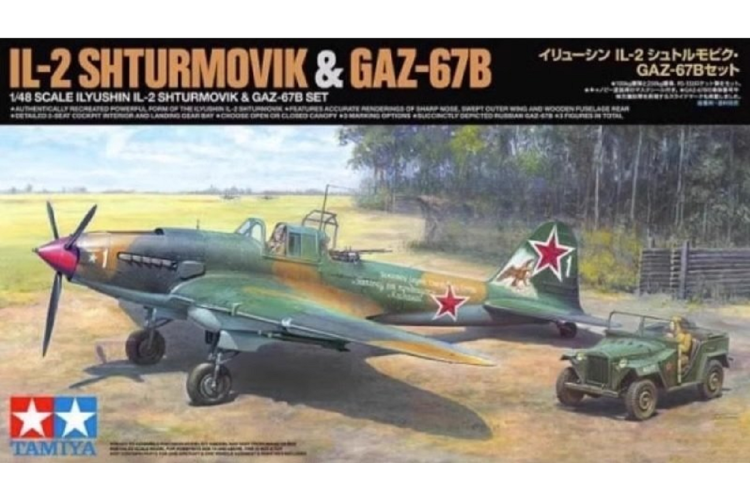 1:48 Tamiya 25212 Ilyushin IL-2 Shturmovik & GAZ-67B Set - Tam25212 1 - TAM25212