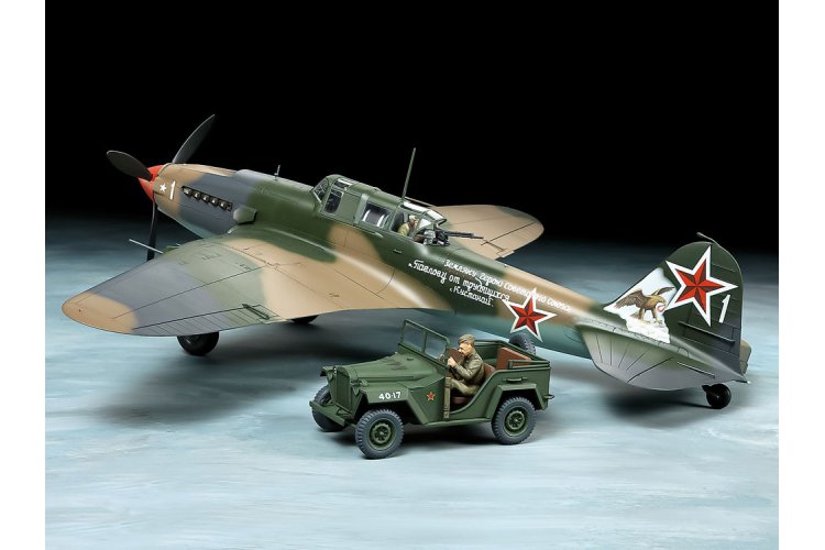 1:48 Tamiya 25212 Ilyushin IL-2 Shturmovik & GAZ-67B Set - Tam25212 2 - TAM25212