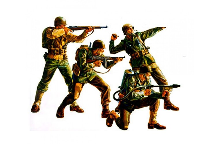 1:35 Tamiya 35013 Figuren-Set US Army Infantry with 4 Figures - Tam35013 1 1 - TAM35013