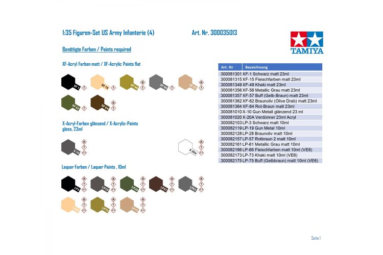 1:35 Tamiya 35013 Figuren-Set US Army Infantry with 4 Figures - Tam35013 2 1 - TAM35013