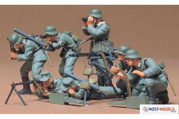 1:35 Tamiya 35038 German MG Troops - 7 Figures - Tam35038 1 - TAM35038