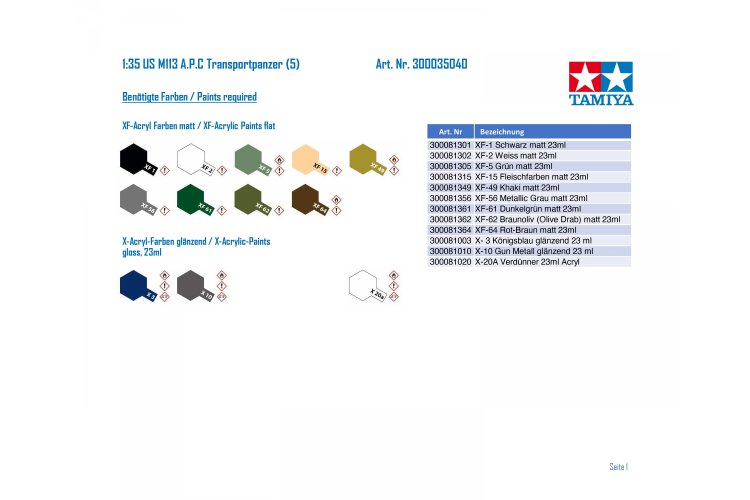 1:35 Tamiya 35040 US M113 A.P.C. Personal Carrier with 5 Figures - Tam35040 2 1 - TAM35040