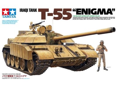 1:35 Tamiya 35324 Iraqi T-55 Enigma with 1 Figure &ndash; Iraqi Battle Tank - Tam35324 1 - TAM35324