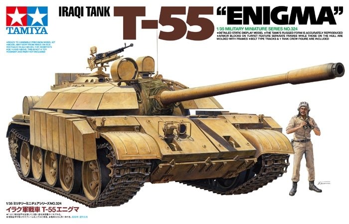 1:35 Tamiya 35324 Iraqi T-55 Enigma with 1 Figure &ndash; Iraqi Battle Tank - Tam35324 1 - TAM35324