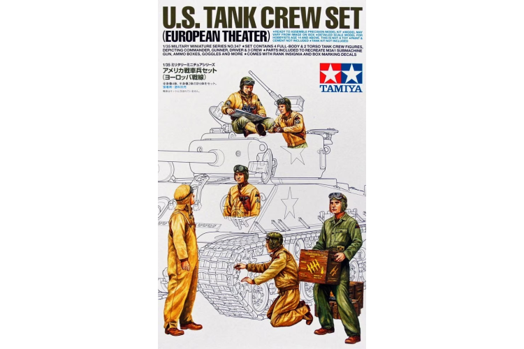 1:35 Tamiya 35347 U.S. Tank Crew set - European Theater - 6 Figures - Tam35347 1 - TAM35347