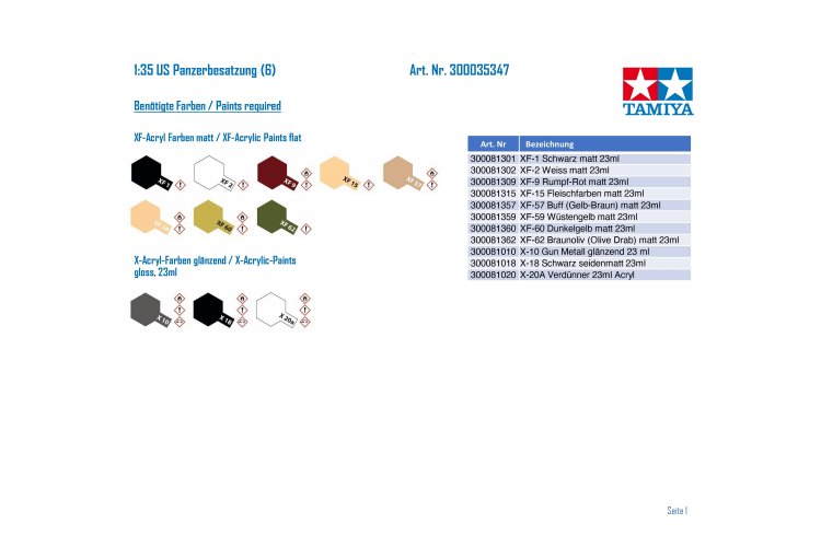 1:35 Tamiya 35347 U.S. Tank Crew set - European Theater - 6 Figures - Tam35347 3 - TAM35347