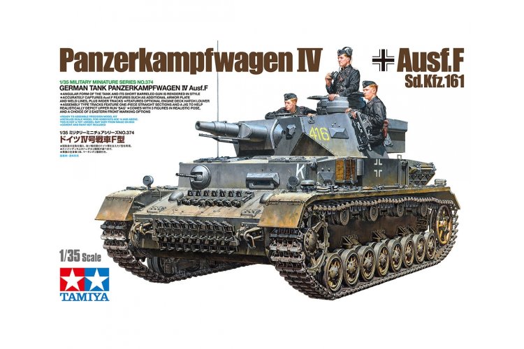 1:35 Tamiya 35374 German Panzerkampfwagen Battle Tank IV F L24/75mm - Tam35374 1 1 - TAM35374