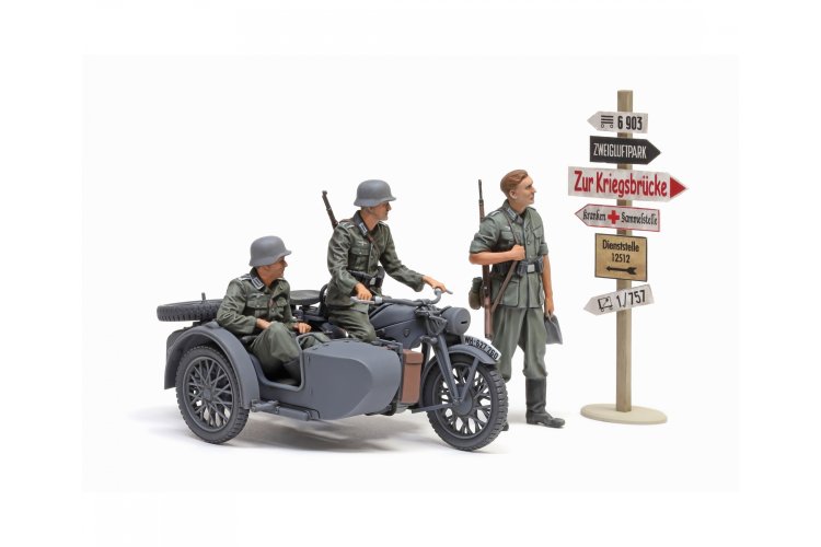 1:35 Tamiya 35384 German KS600 Motorcycle and Sidecar - Z&uuml;ndapp - Tam35384 2 - TAM35384