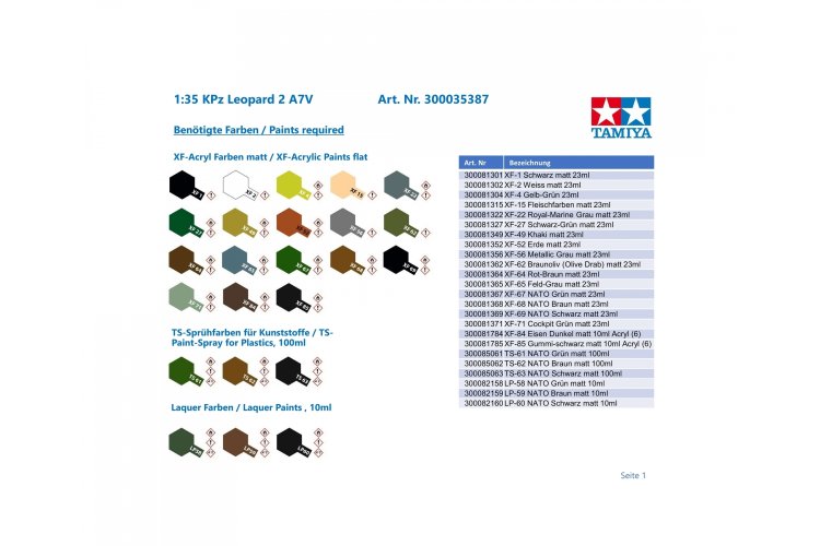 1:35 Tamiya 35387 Leopard 2 A7V - German Main Battle Tank - Tam35387 3 - TAM35387