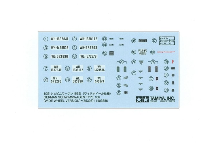 1:35 Tamiya 35393 Volkswagen Schwimmwagen Type 166 Wide Wheel Version WWII &ndash; 2 Figures &ndash; German Amphibious Vehicle - Tam35393 10 - TAM35393