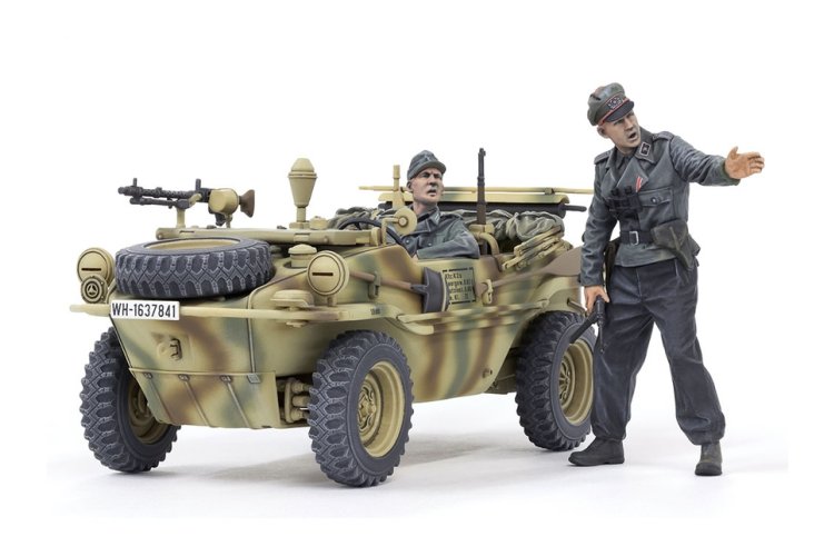1:35 Tamiya 35393 Volkswagen Schwimmwagen Type 166 Wide Wheel Version WWII &ndash; 2 Figures &ndash; German Amphibious Vehicle - Tam35393 8 - TAM35393