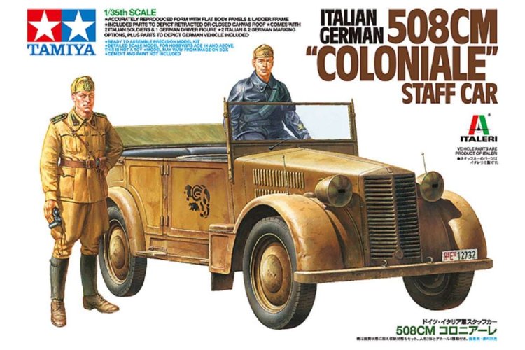 1:35 Tamiya 37014 Italian/German 508CM Coloniale Staff Car - Tam37014 1 - TAM37014