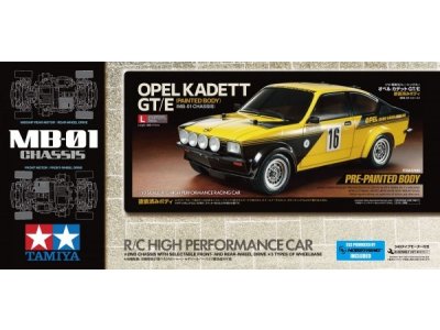 1:10 Tamiya 47499 RC Car Opel Kadett GT/E - MB-01 Chassis - Pre-Painted Body - Tam47499 1i - TAM47499