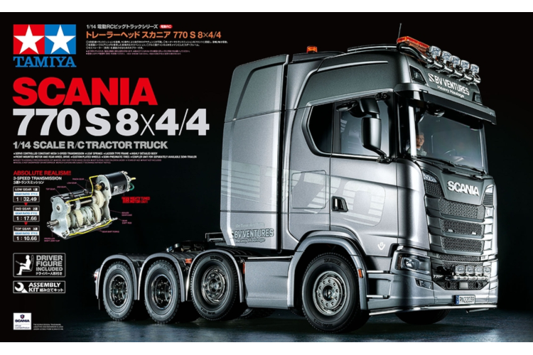 1:14 Tamiya 56371 RC Scania S770 V8 Truck 8X4 SLT Zwaar Transport - Tam56371 a 1 - TAM56371