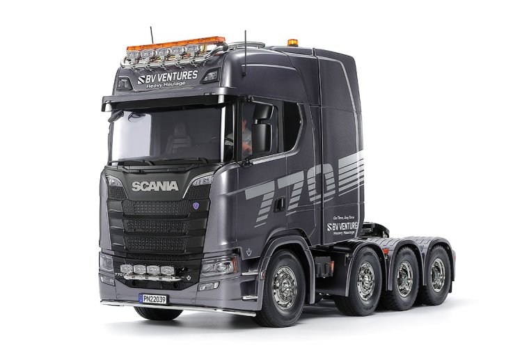 1:14 Tamiya 56376 RC Scania S770 V8 Truck 8x4 SLT Heavy Transport - Special Gun Metal Edition - Tam56376 1 - TAM56376