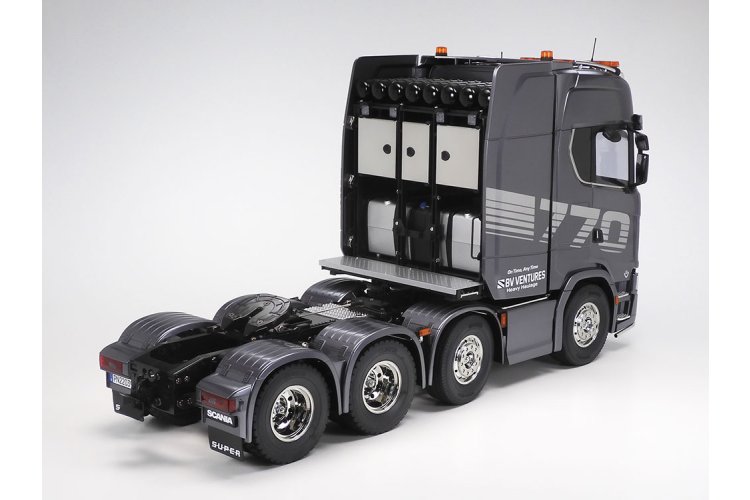 1:14 Tamiya 56376 RC Scania S770 V8 Truck 8x4 SLT Heavy Transport - Special Gun Metal Edition - Tam56376 2 - TAM56376