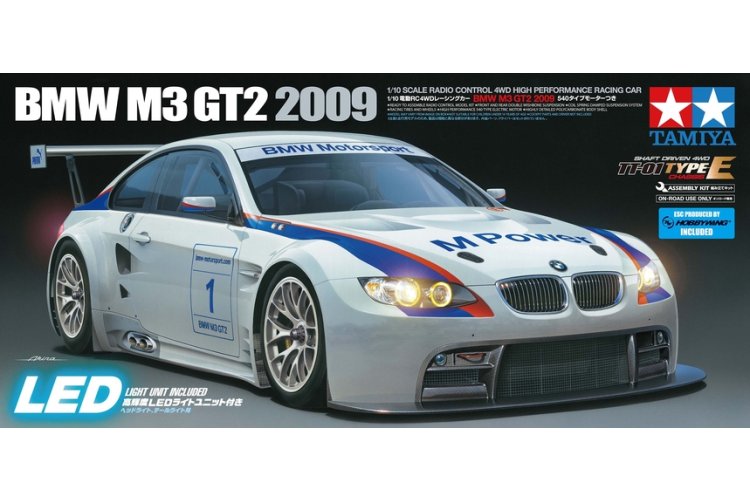1:10 Tamiya 58449 RC Car &ndash; BMW M3 GT2 2009 &ndash; 4WD TT-01E Chassis with Tamiya Cup NL Certificate - Tam58449 1 - TAM58449