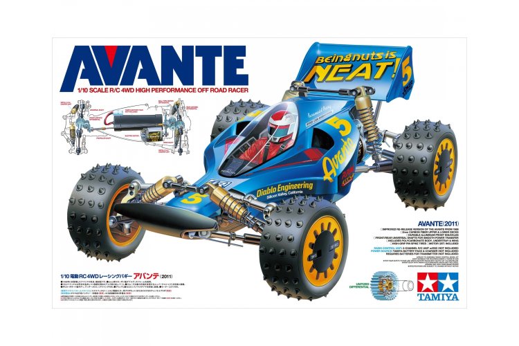 ホビーラジコン TAMIYA AVANTE 2011 Tamiya 58489 RC Avante 2011 Buggy 4WD - Off-Road Racing Model Kit