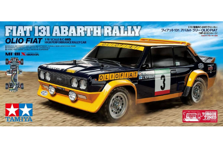 1:10 Tamiya 58723 RC Fiat 131 Abarth Rally Olio Fiat - MF-01X - Tam58723 - TAM58723