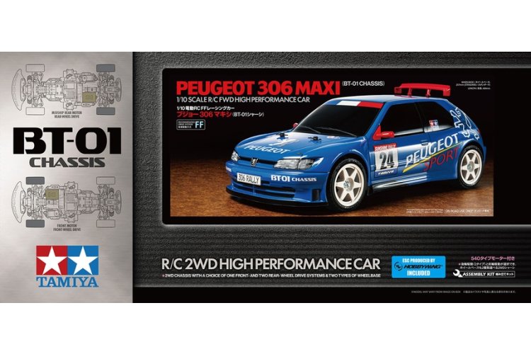 Tamiya 1:10 RC Peugeot 306 Maxi BT-01 with Certificate