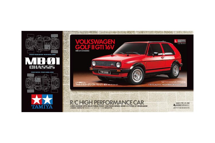 1:10 Tamiya 58748 RC Car &ndash; Volkswagen Golf II GTI 16V &ndash; MB-01 - Tam58748 1 - TAM58748