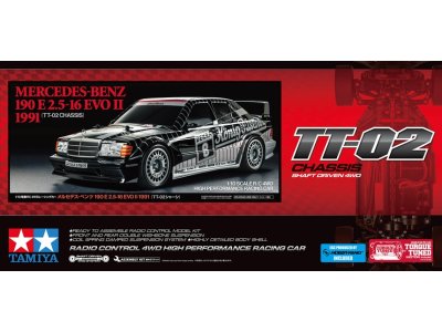 1:10 Tamiya 58752 RC Car &ndash; Mercedes-Benz 190 E 2.5-16 EVO II 1991 K&ouml;nig-Pilsner &ndash; TT-02 Chassis - Tam58752 1 - TAM58752