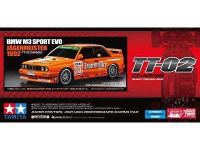 1:10 Tamiya 58760 RC Car &ndash; BMW M3 Sport Evo J&auml;germeister 1992 &ndash; TT-02 Chassis - Tam58760 1 - TAM58760