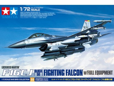 1:72 Tamiya 60788 Lockheed Martin F-16CJ Block 50 Fighting Falcon with Full Equipment &ndash; Jet Fighter - Tam60788 1 - TAM60788