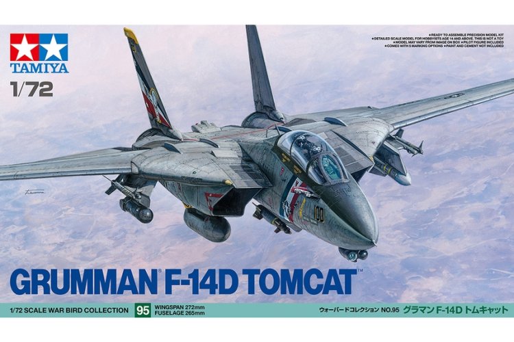 1:72 Tamiya 60795 Grumman F-14D Tomcat &ndash; American Jet Fighter - Tam60795 1 - TAM60795