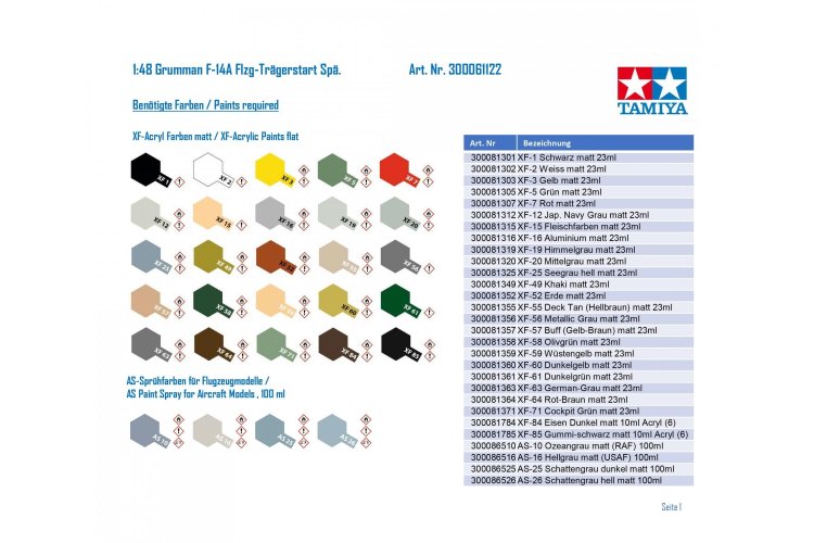 1:48 Tamiya 61122 Grumman F-14A Tomcat Late - Carrier Launch Set - Tam61122 3 1 - TAM61122