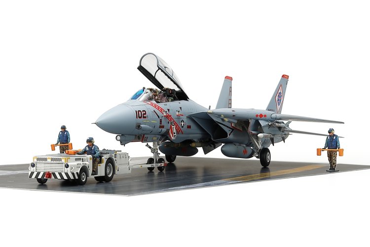 1:48 Tamiya 61129 Grumman F-14B Tomcat met Vliegdeksleeptractor - Amerikaans Marinejachtvliegtuig - Tam61129 3 - TAM61129