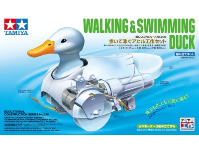 Tamiya 70270 Educational Construction Series - Lopende en Zwemmende Eend - Mechanisch Bouwpakket - Tam70270 1 - TAM70270