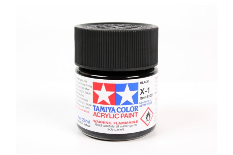 Tamiya X-1 Black - Gloss - Acryl - 23ml - Tam81001 1 - TAM81001