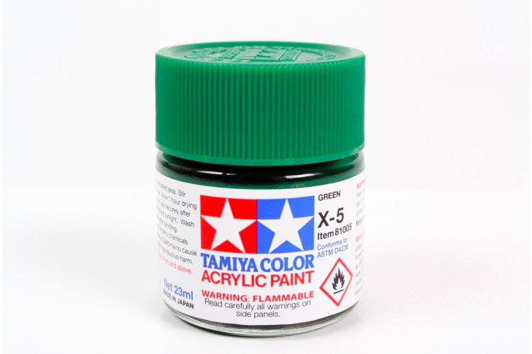 Tamiya X-5 Green - Gloss - Acryl - 23ml - Tam81005 1 - TAM81005