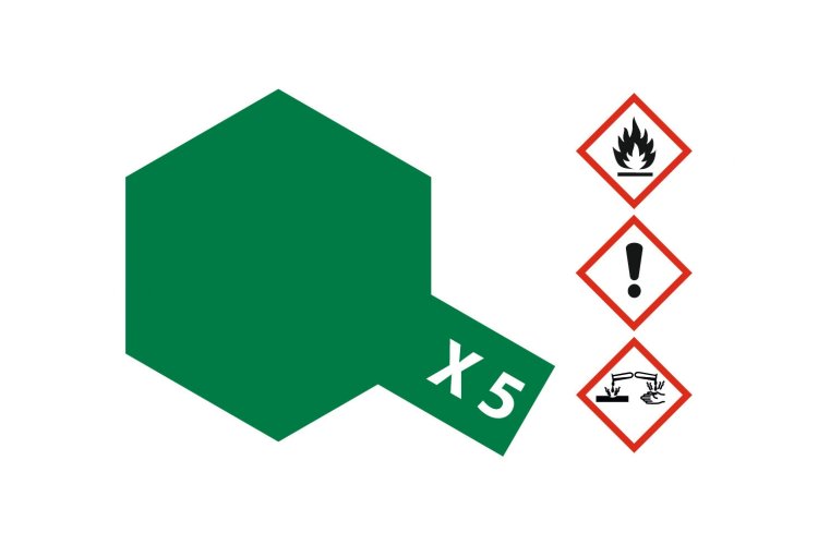 Tamiya X-5 Green - Gloss - Acryl - 23ml - Tam81005 2 - TAM81005