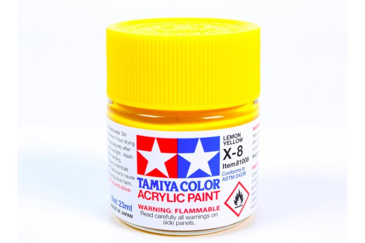 Tamiya X-8 Lemon Yellow - Gloss - Acryl - 23ml - Tam81008 1 - TAM81008