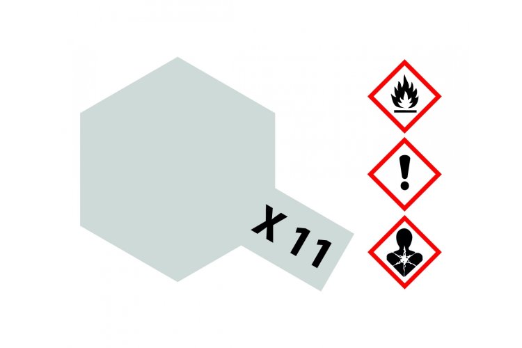 Tamiya X-11 Chrome Silver - Gloss - Acryl - 23ml - Tam81011 2 - TAM81011
