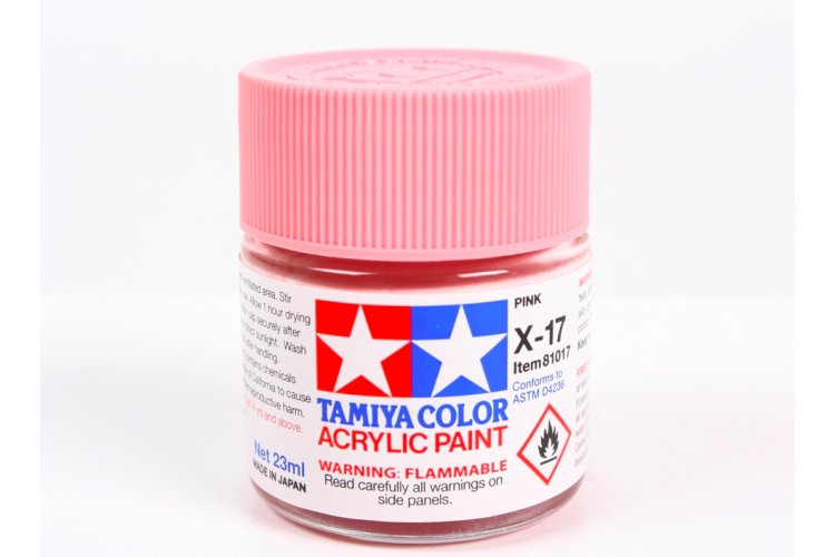 Tamiya X-17 Pink - Gloss - Acryl - 23ml - Tam81017 1 - TAM81017