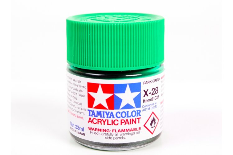 Tamiya X-28 Park Green - Gloss - Acryl - 23ml - Tam81028 1 - TAM81028