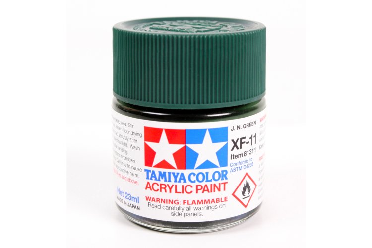 Tamiya XF-11 Japanese Navy Green - Matt - Acryl - 23ml - Tam81311 1 - TAM81311