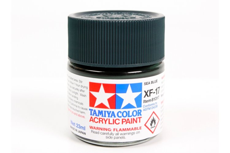 Tamiya XF-17 Sea Blue - Matt - Acryl - 23ml - Tam81317 1 - TAM81317