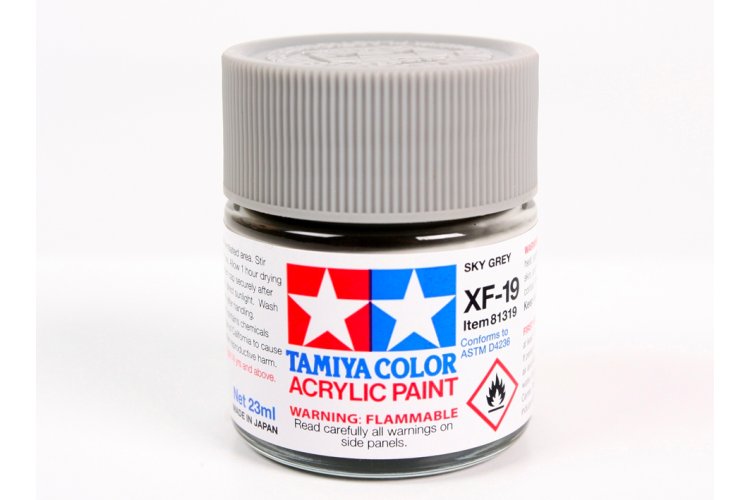Tamiya XF-19 Sky Grey - Matt - Acryl - 23ml - Tam81319 1 - TAM81319