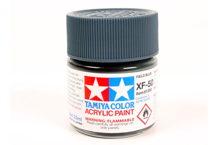 Tamiya XF-50 Field Blue - Matt - Acryl - 23ml - Tam81350 1 - TAM81350