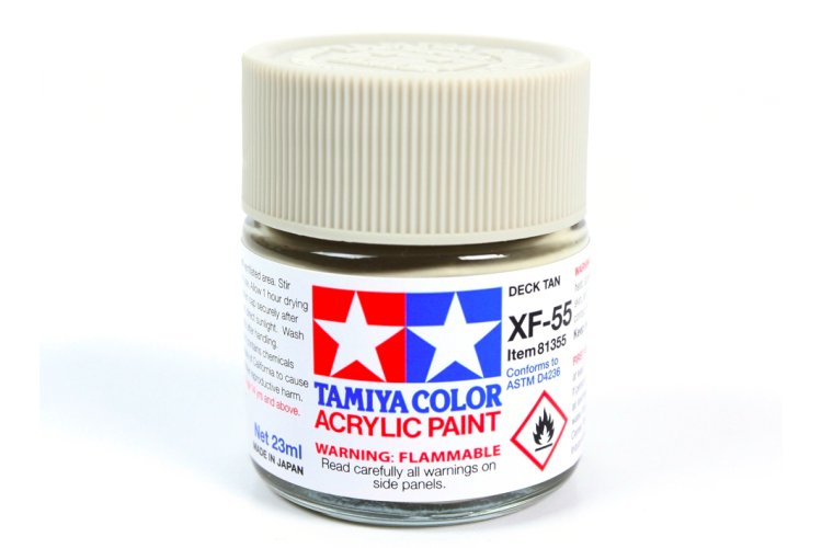 Tamiya XF-55 Deck Tan - Light Brown - Matt - Acryl - 23ml - Tam81355 1 - TAM81355