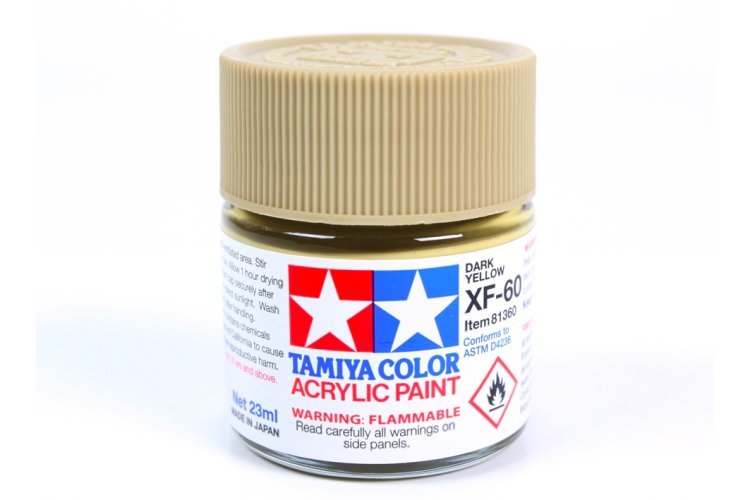 Tamiya XF-60 Dark Yellow - Matt - Acryl - 23ml - Tam81360 1 - TAM81360