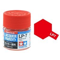 Tamiya LP-7 Pure Red - Gloss - Lacquer Paint - 10ml - Tam82107 xs 1 - TAM82107-XS